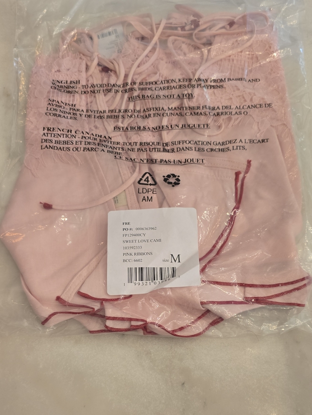 NWT Free People Sweet Love Cami. Medium. Sleep/Lounge - Picture 4 of 7